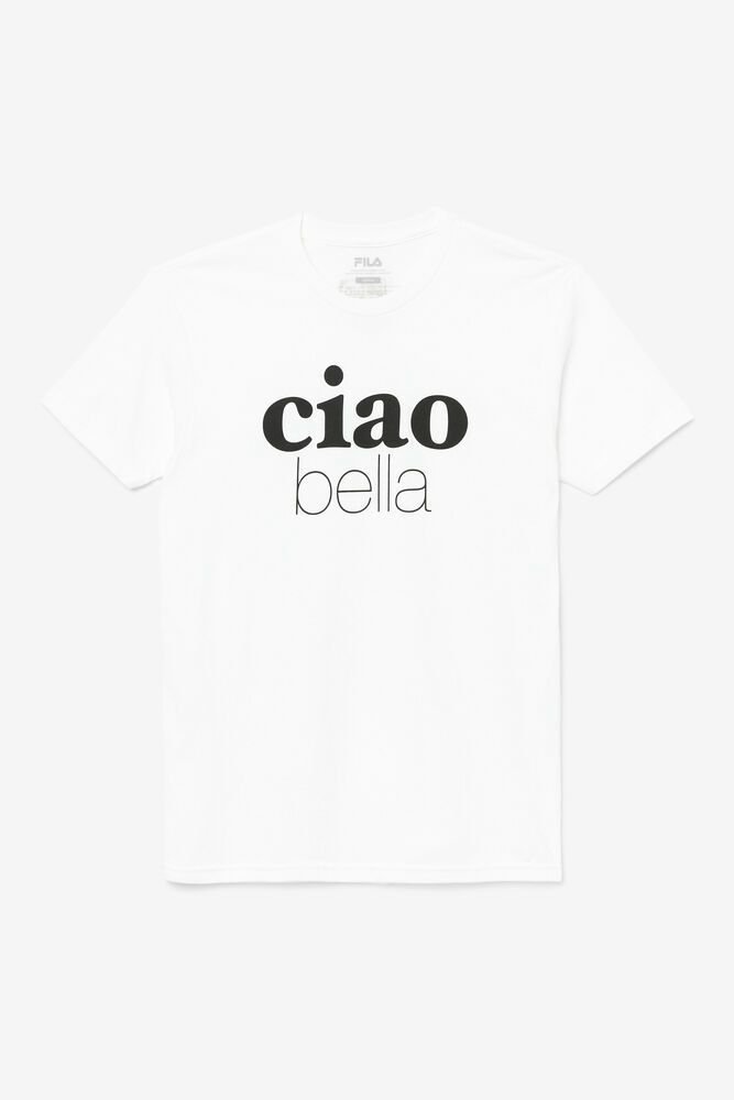 Fila Ciao Bella T-Shirt White - Womens - 03249LQXD